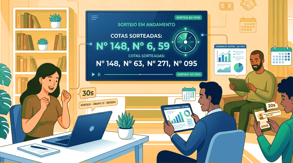 Como acontecem sorteios e lances no consórcio?